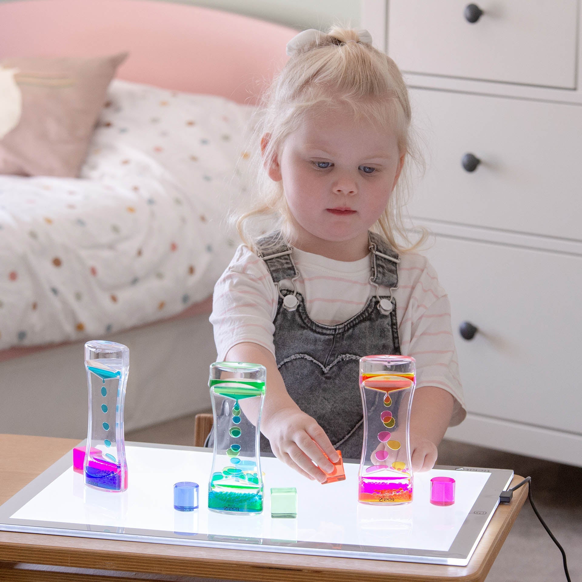 Tickit Sensory Dual Rainbow Cascade tubi 3 pezzi liquidi