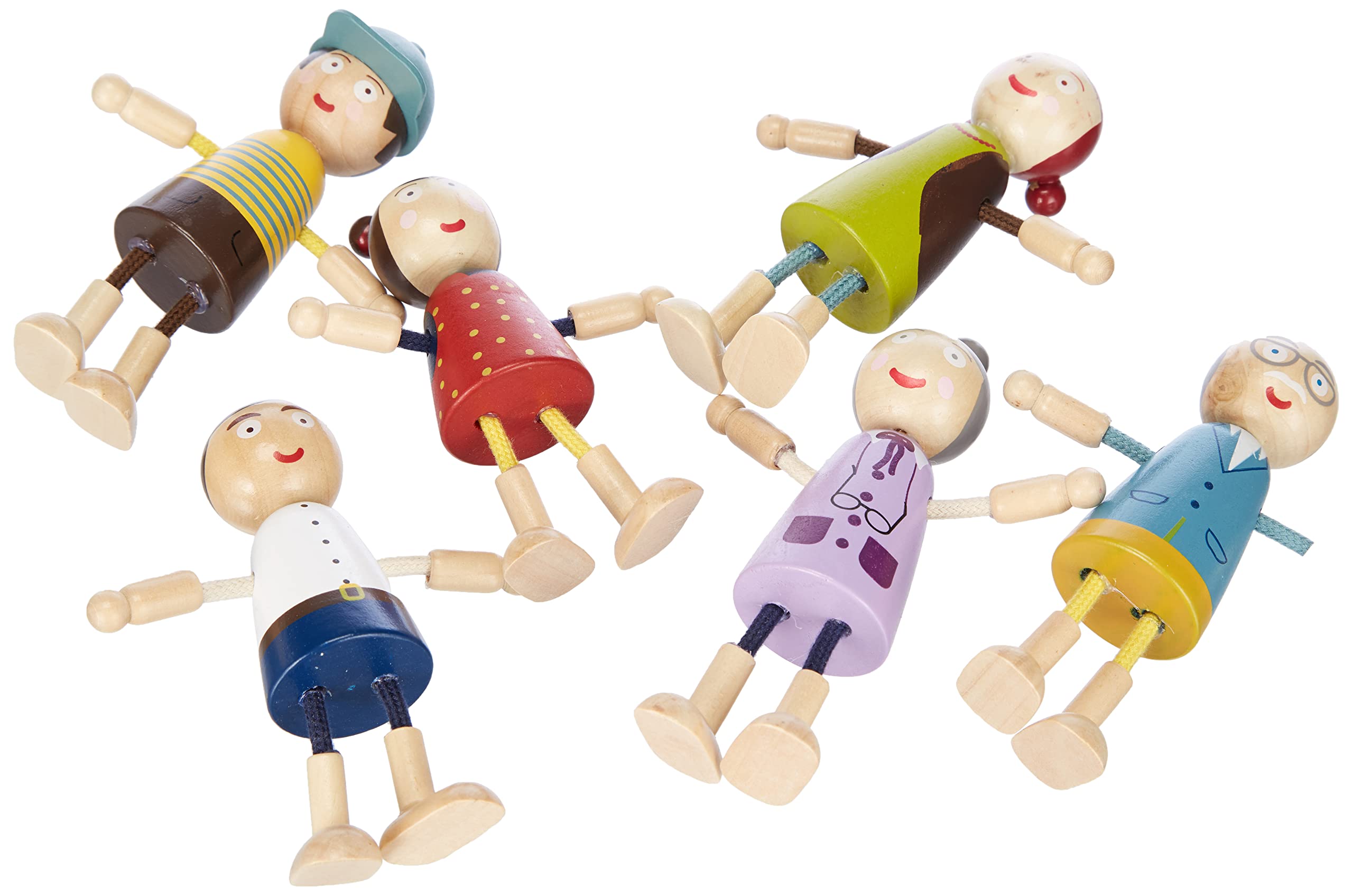 smallfoot Famiglia 11804 bambole legno 6 pezzi