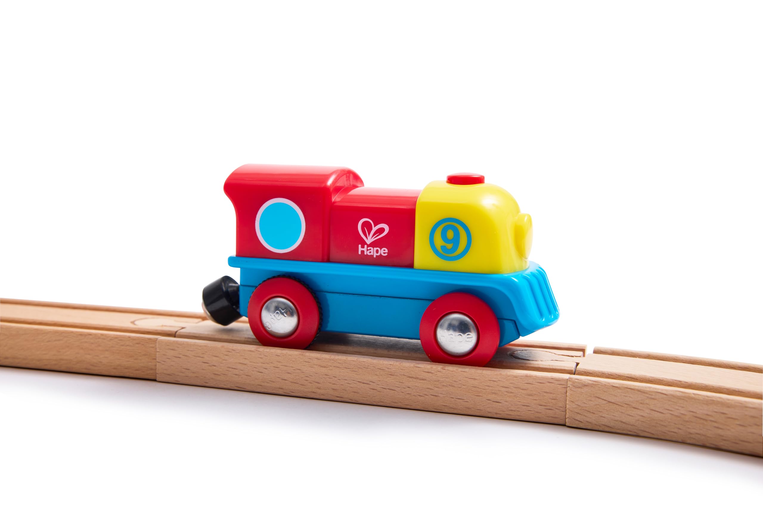 Hape E3820 Piccola Locomotiva a Batteria con Pulsante