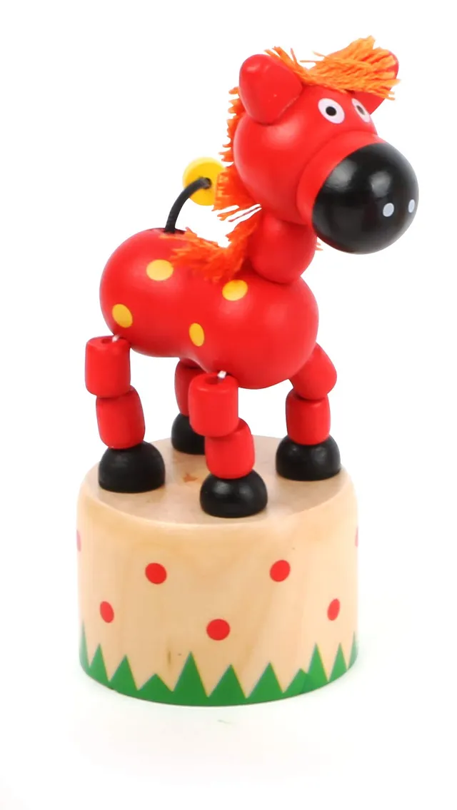 smallfoot 11155 cavallo animaletto a pressione legno