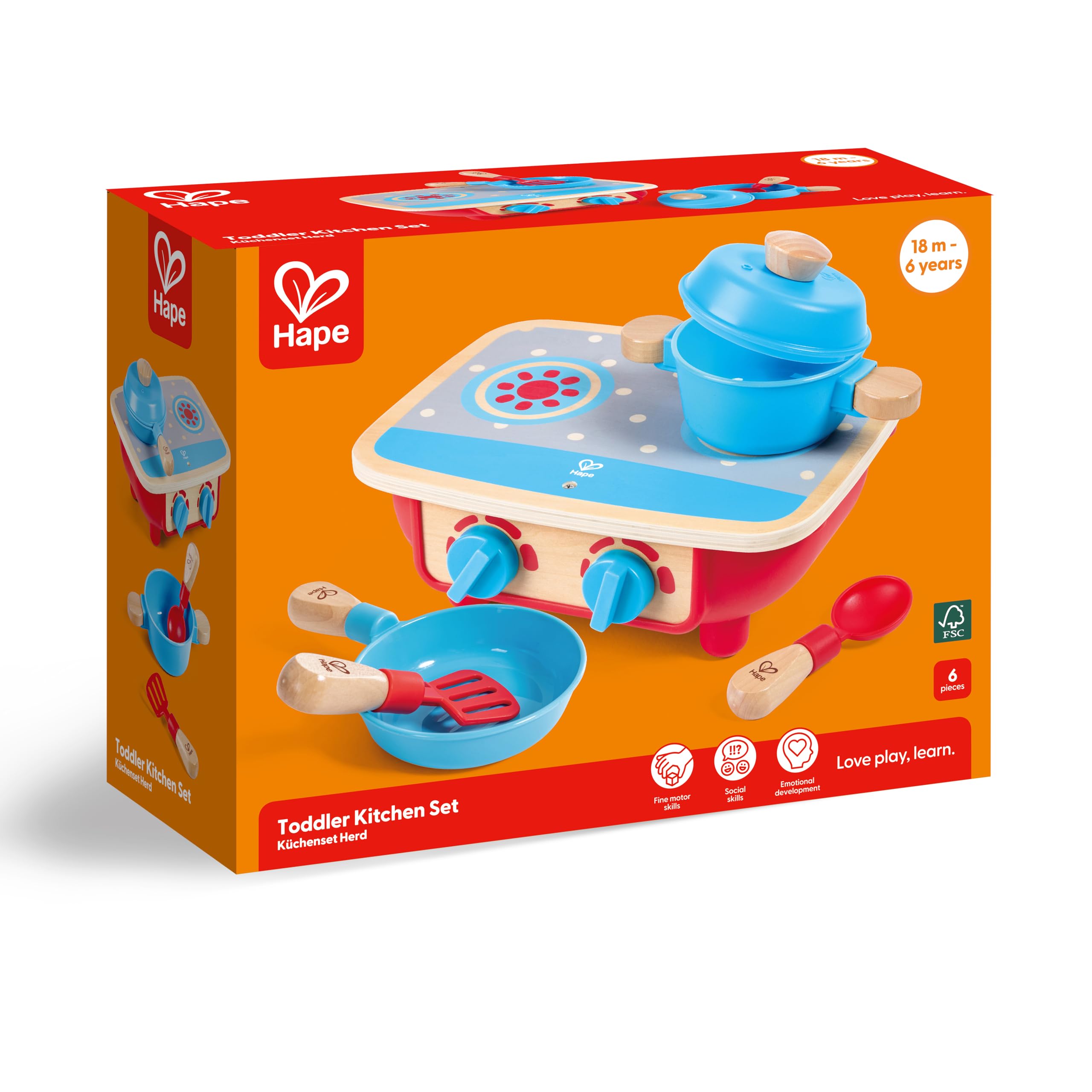 Hape Set Cucina giocattolo in legno dai 18 mesi