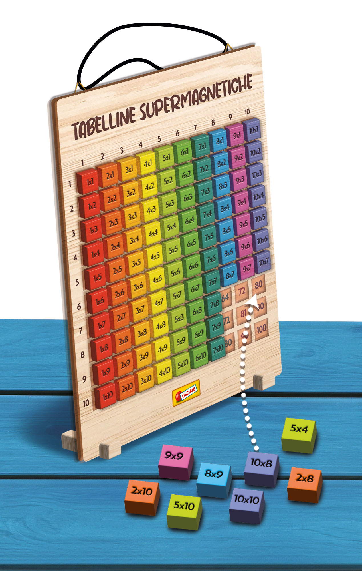 Lisciani I'm a Genius Tabelline Supermagnetiche gioco in legno