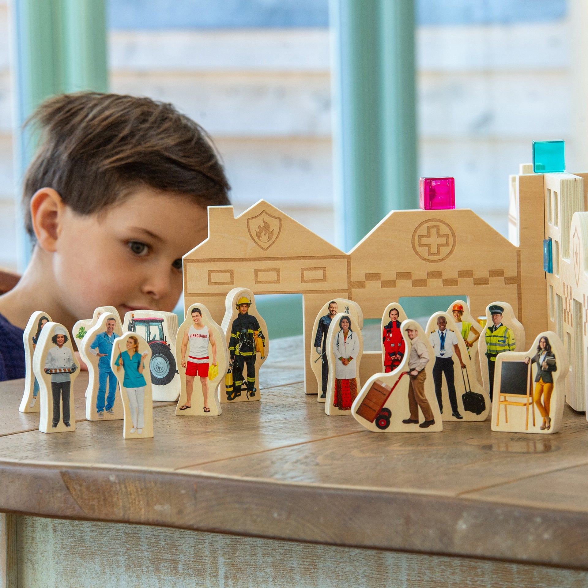 Tickit Wooden People Who Help Us cubi legno mestieri 15 pezzi