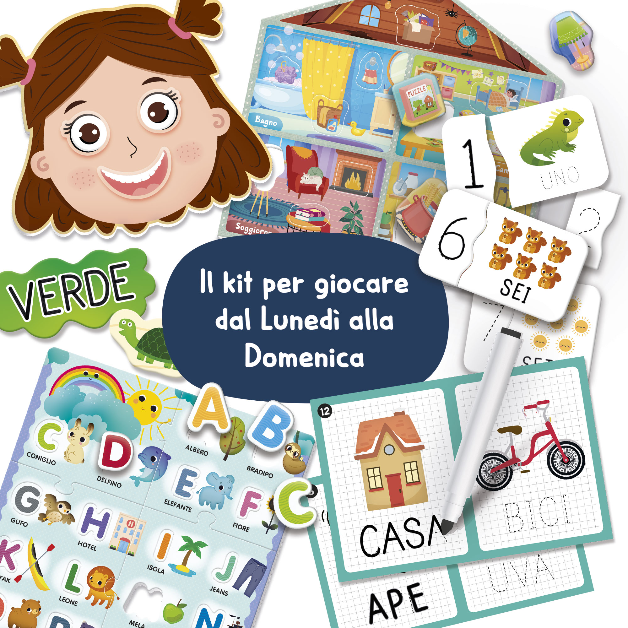 Lisciani Montessori Un Gioco Al Giorno kit 7 giochi