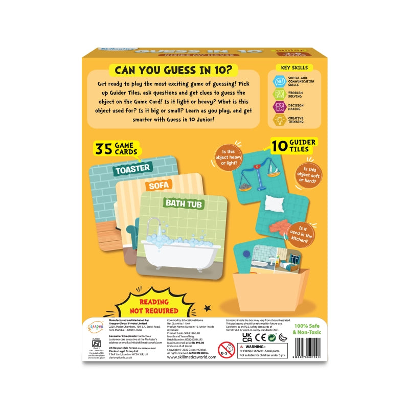 Skillmatics Guess in 10 Junior House gioco carte 3-6 anni