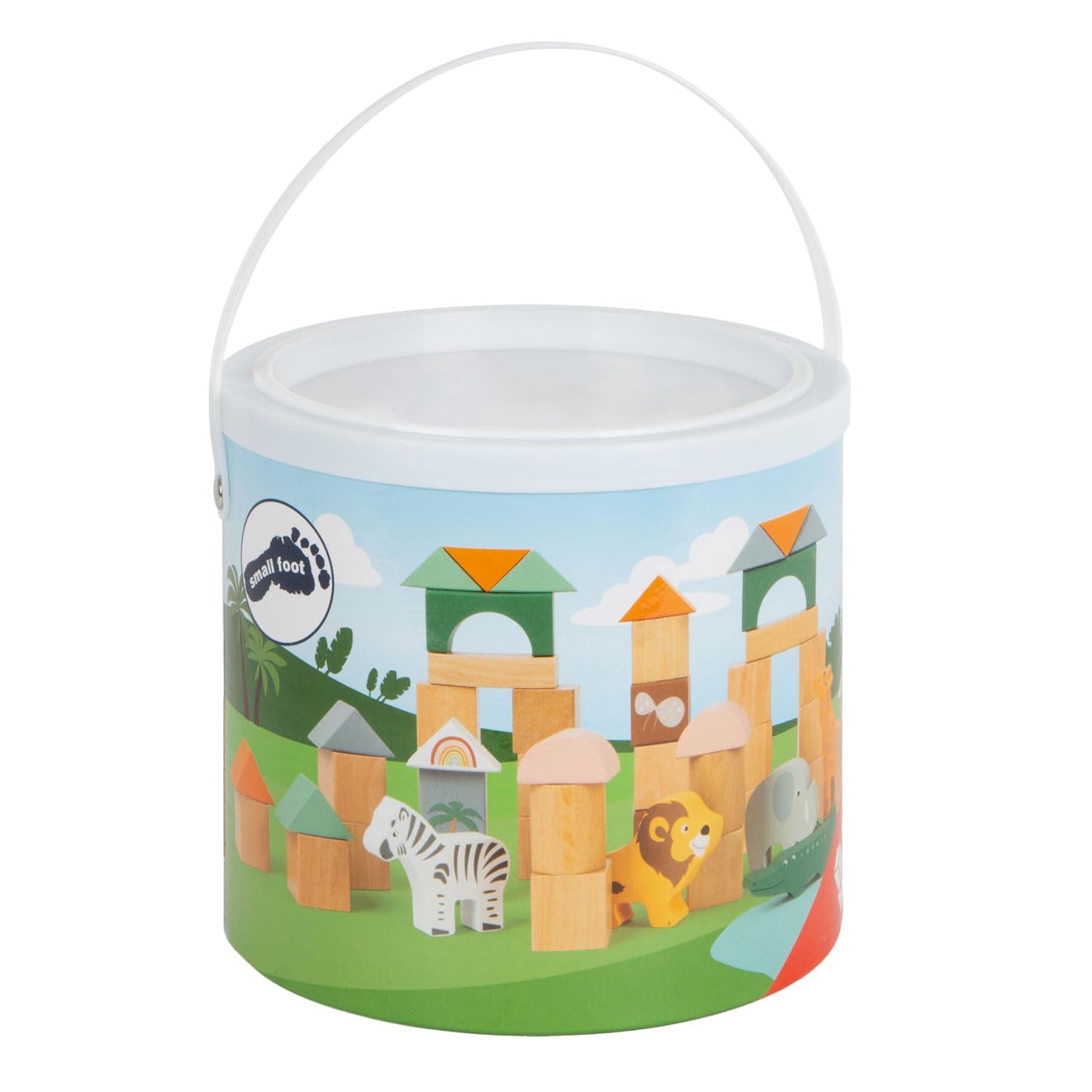 smallfoot Safari 11699 cubetti costruzioni legno 50 pezzi