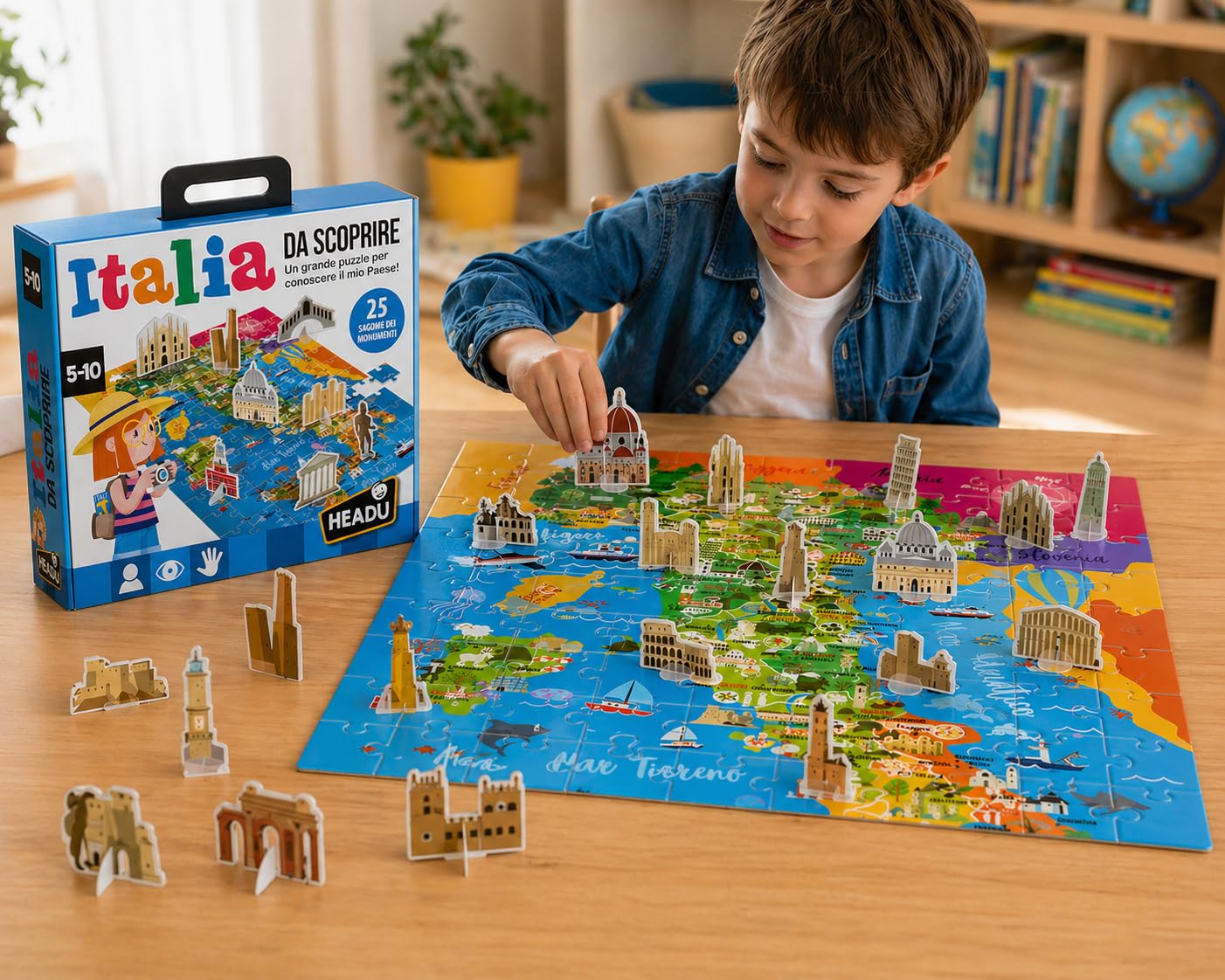 Headu Italia da Scoprire puzzle 108 pezzi 5-10 anni