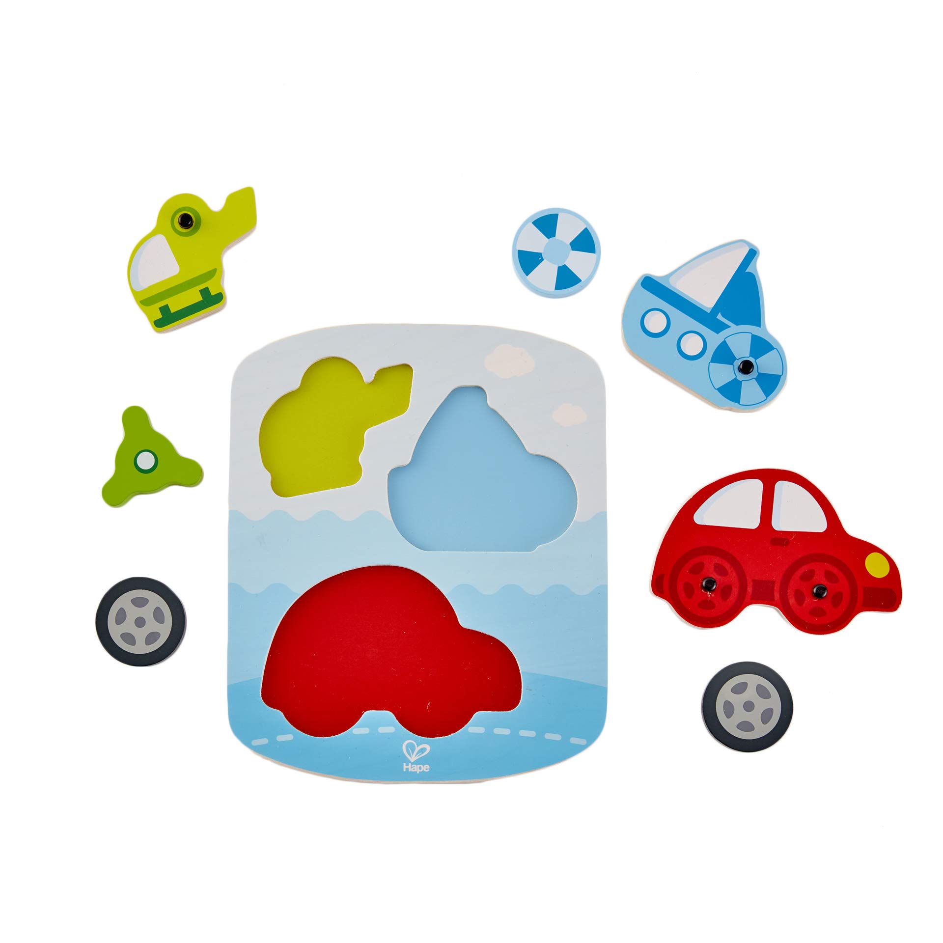 Hape E1607 puzzle legno bambini incastri colori 18 mesi