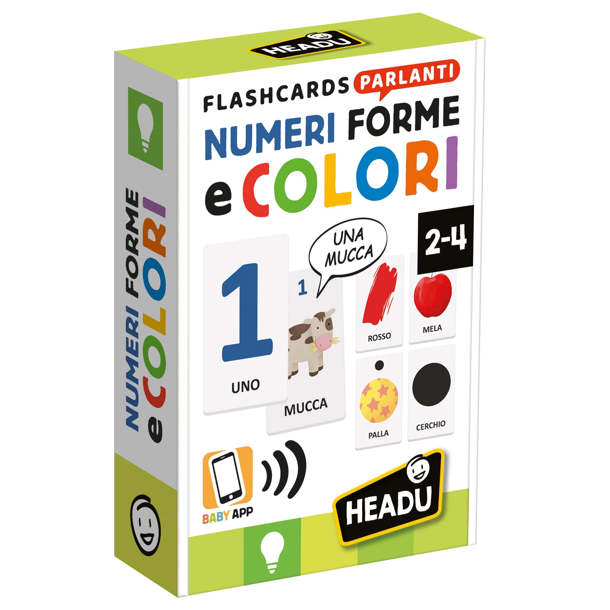 Headu Flashcards Parlanti Numeri Forme e Colori gioco 2-4 anni