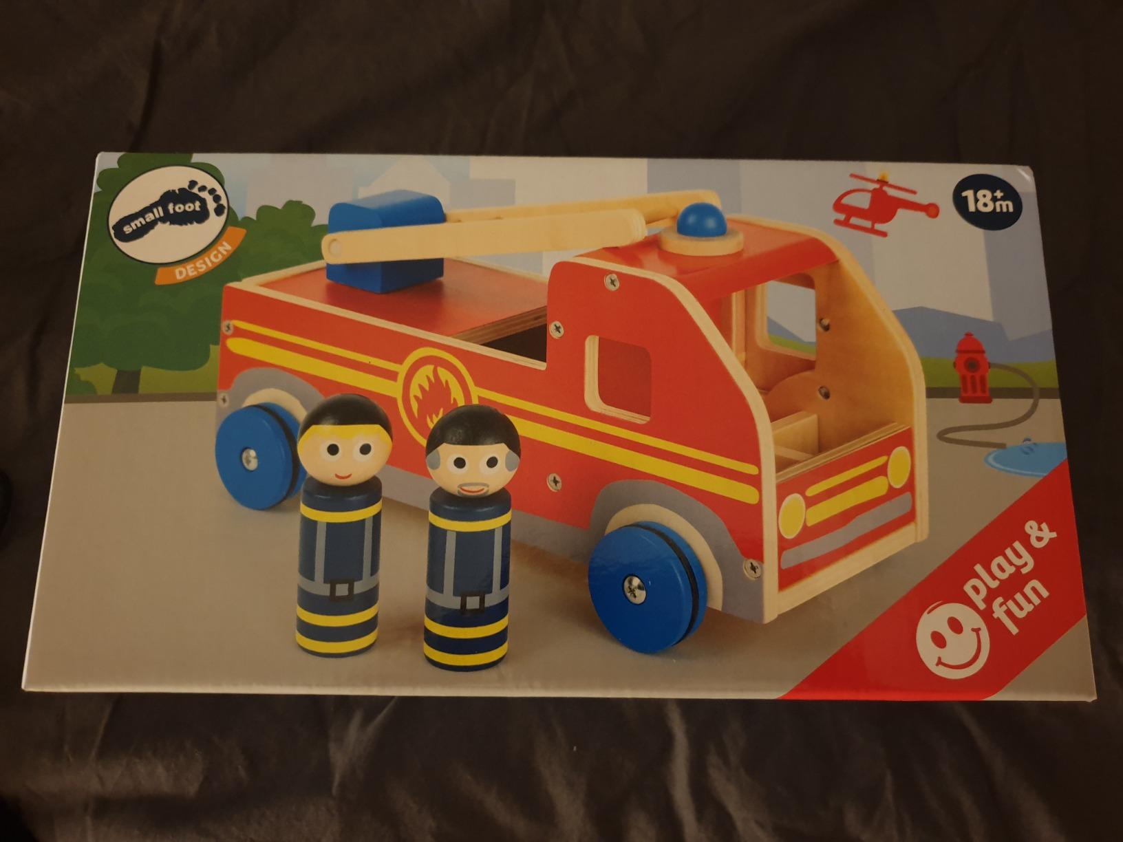 smallfoot 11456 camion pompieri legno grande 3 anni