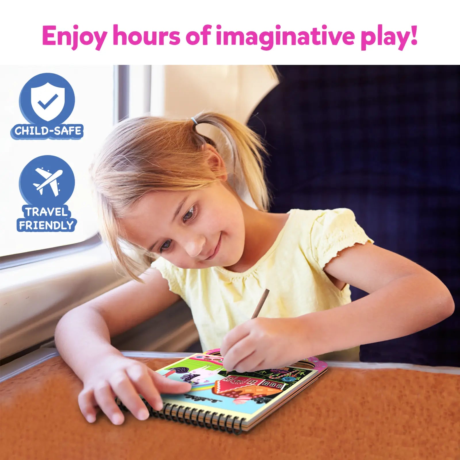 Skillmatics Magical Unicorns Princesses gratta disegna 3+