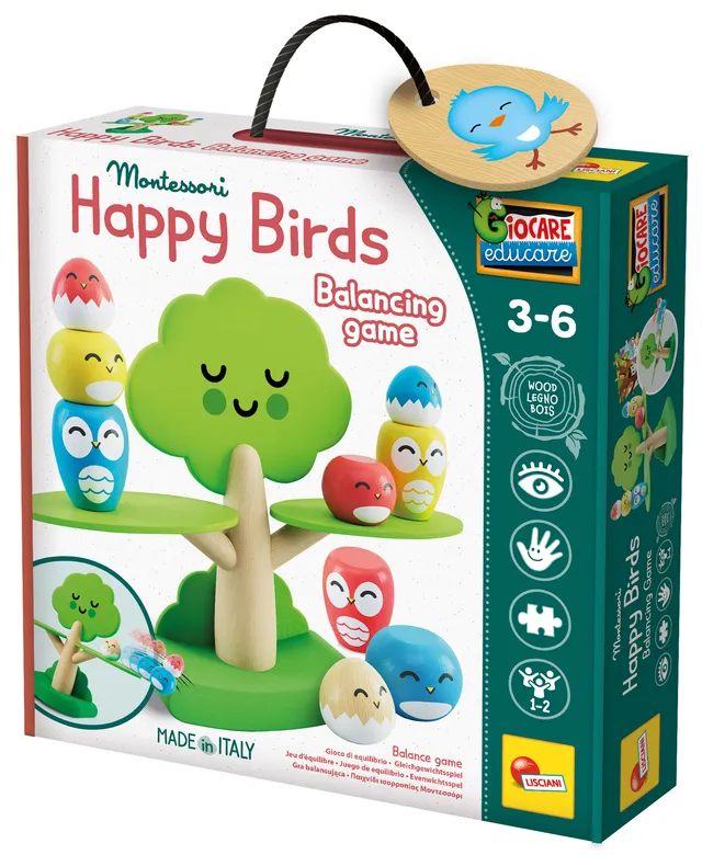 Lisciani Montessori Baby Wood Uccellini Gioco Equilibrio