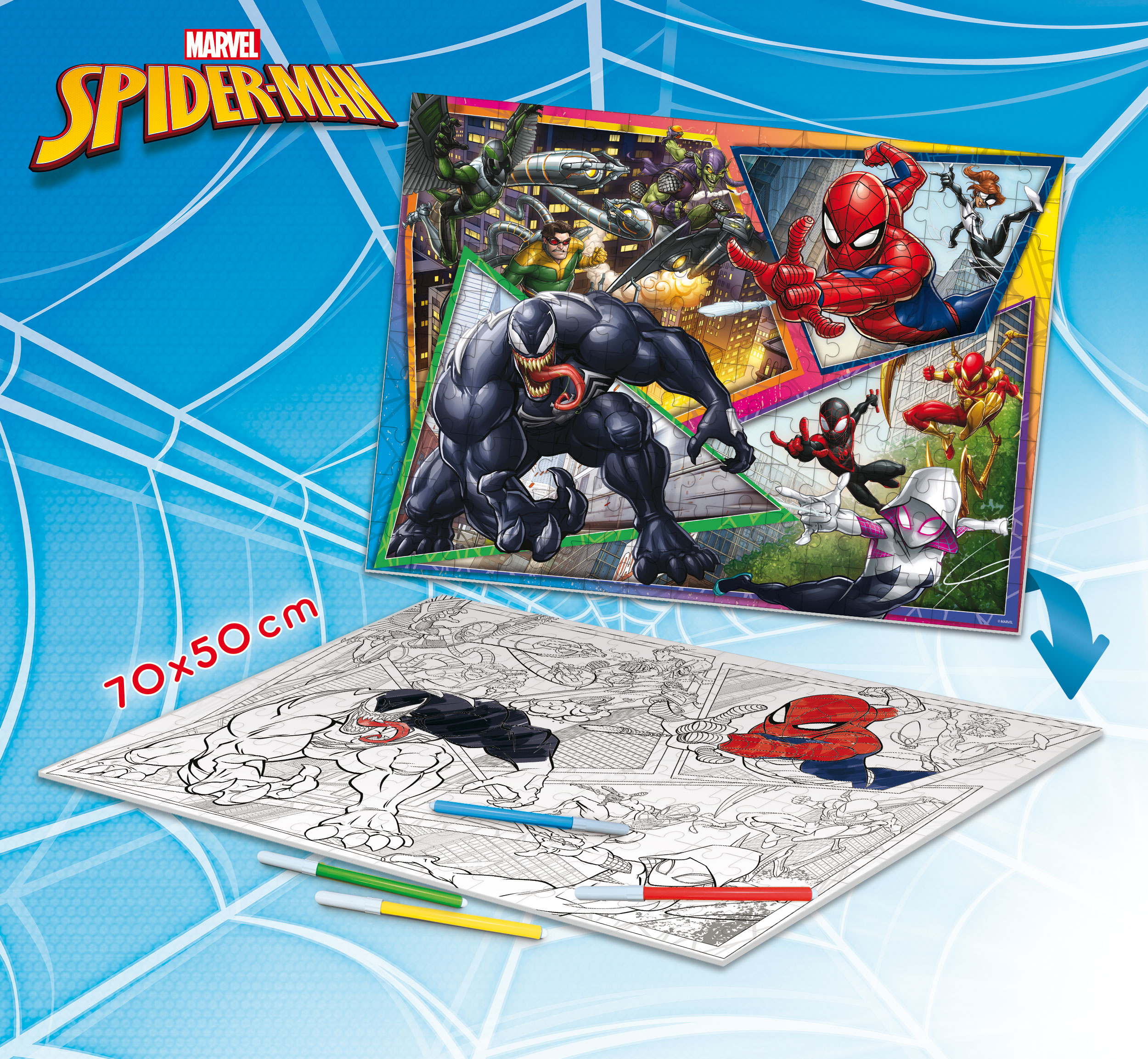 Lisciani Marvel Puzzle DF Maxi Floor 150 Spider-Man puzzle pavimento