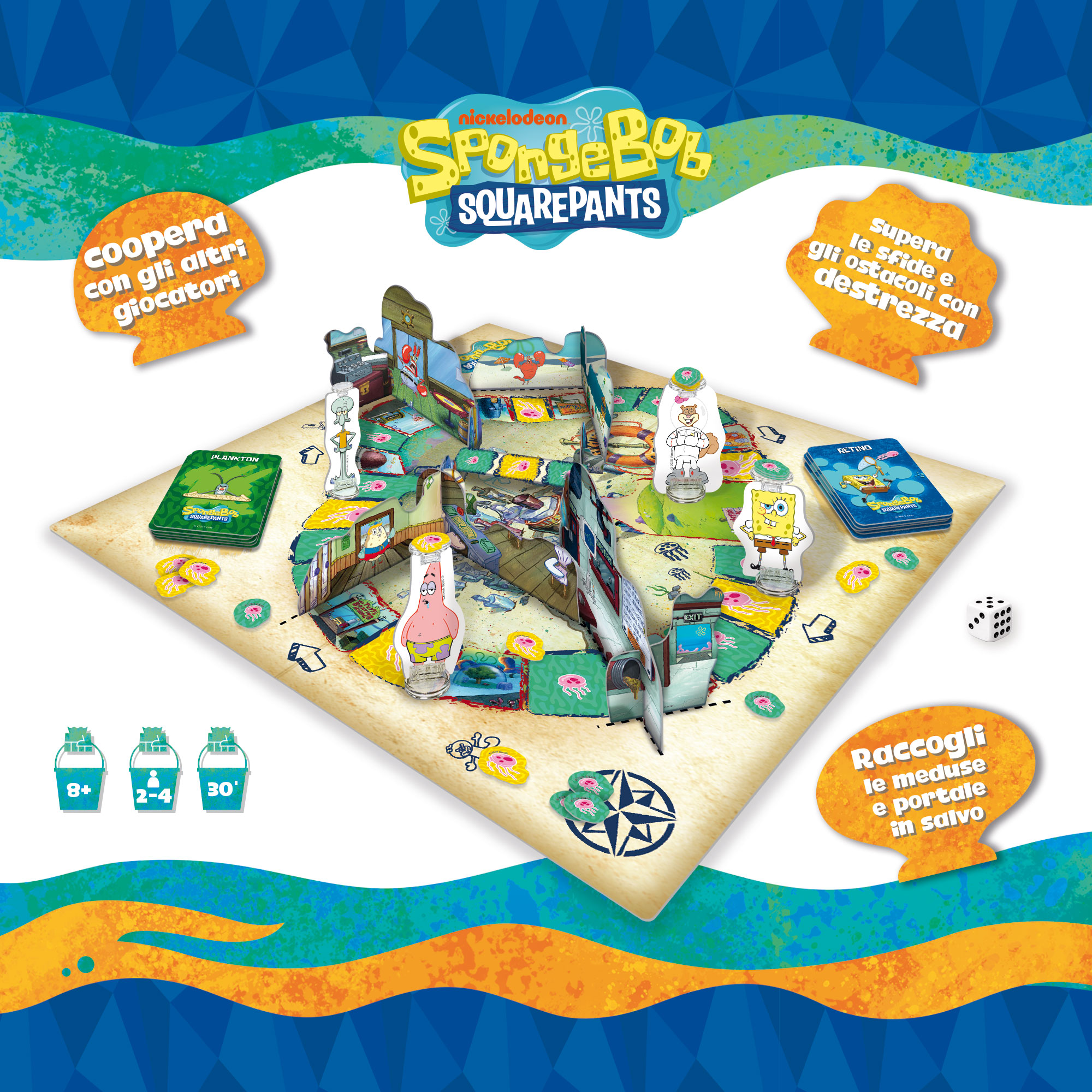 Lisciani SpongeBob Operazione Medusa gioco società cooperativo