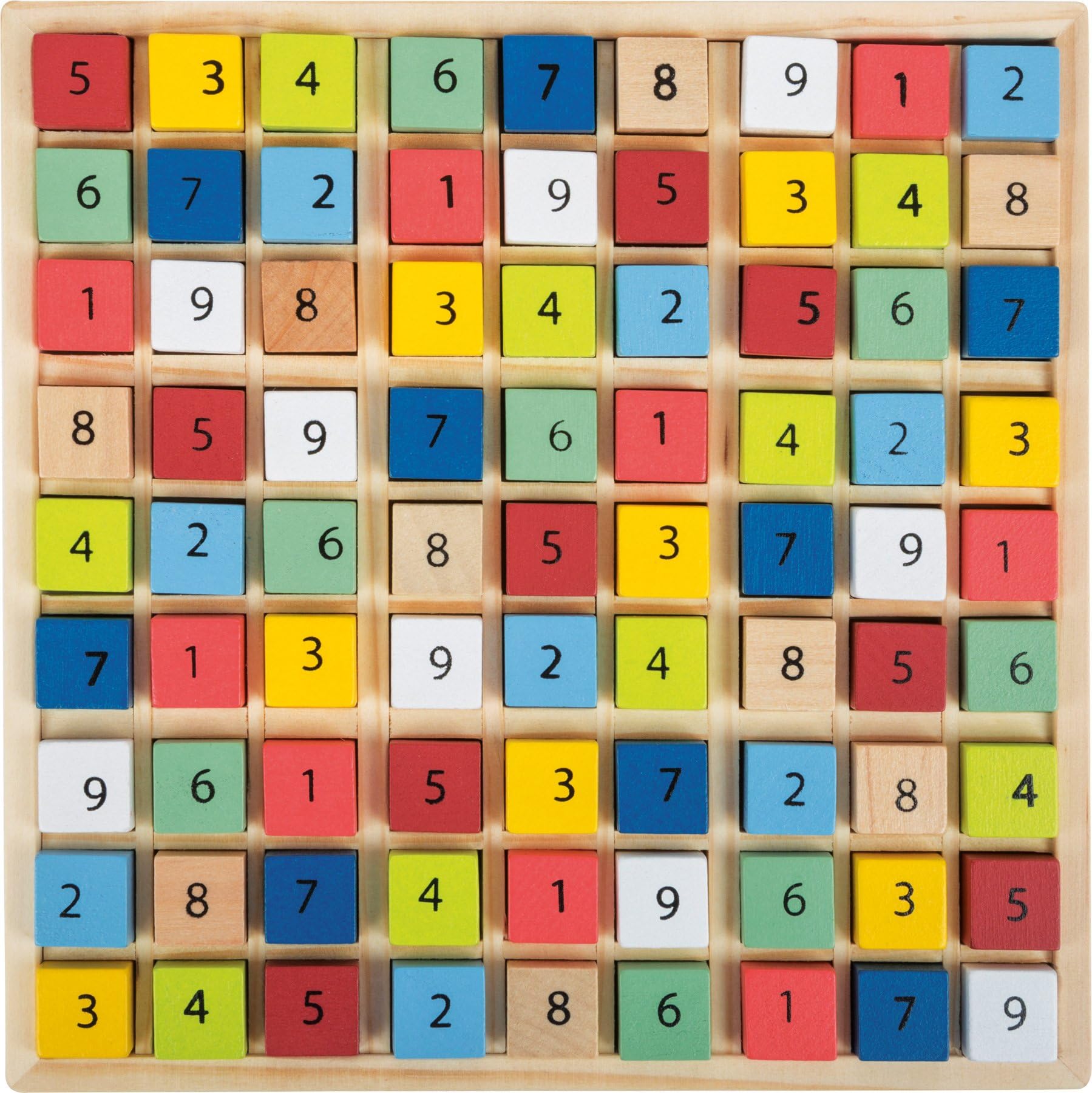 smallfoot Educare 11164 sudoku legno colorato 81 cubi
