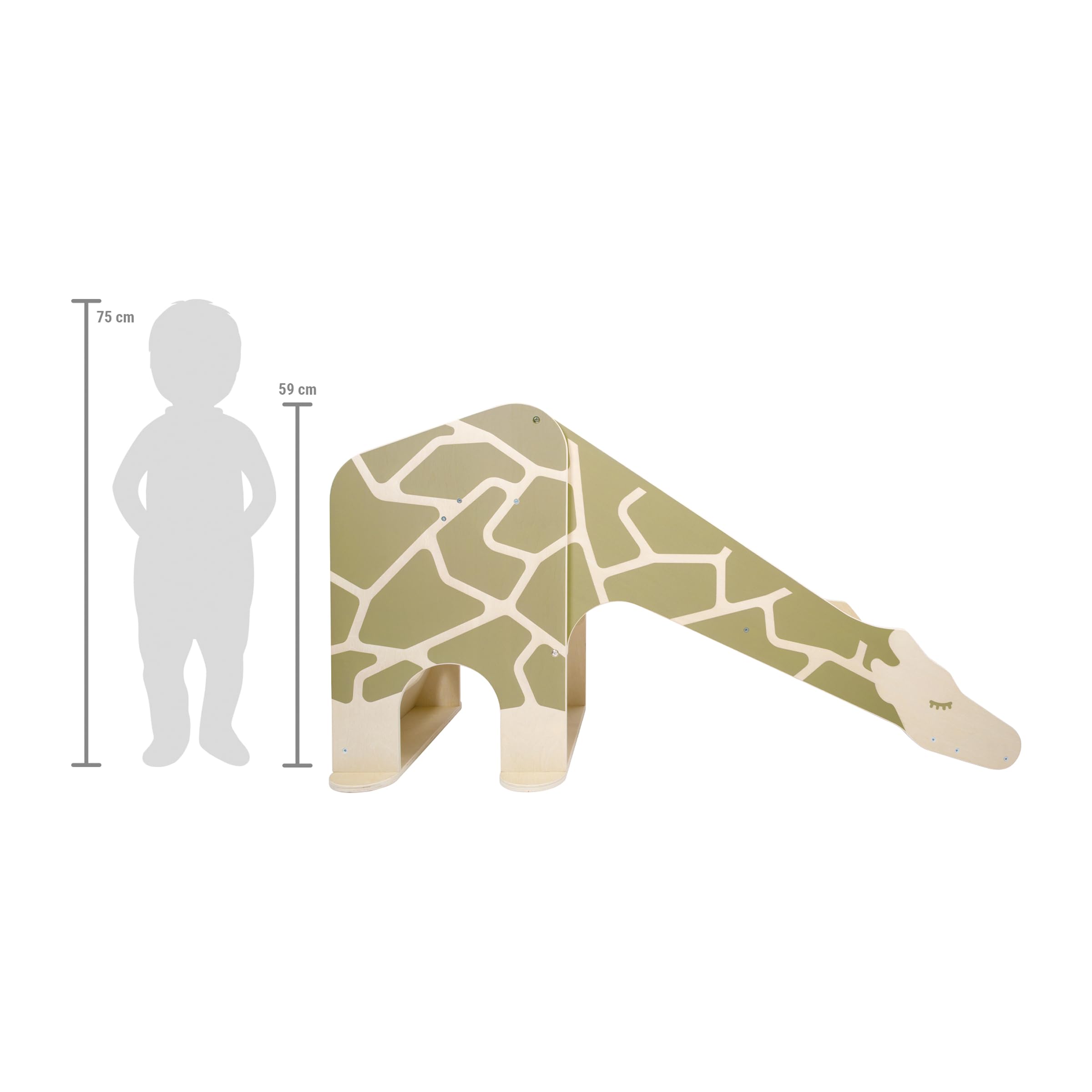 small foot Wildlife 12424 scivolo legno giraffa indoor 2 anni