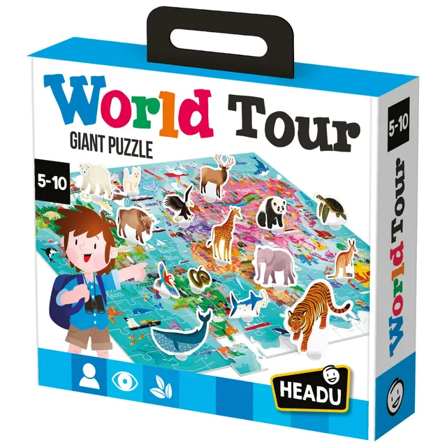 Headu World Tour MU26258 puzzle mondo 108 pezzi
