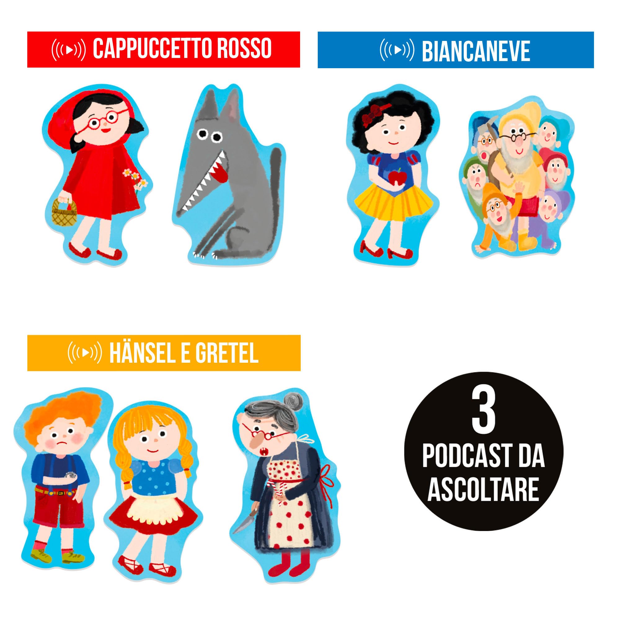 Headu Flashcards Baby Raccontafiabe carte fiabe 12 pezzi 2-4 anni