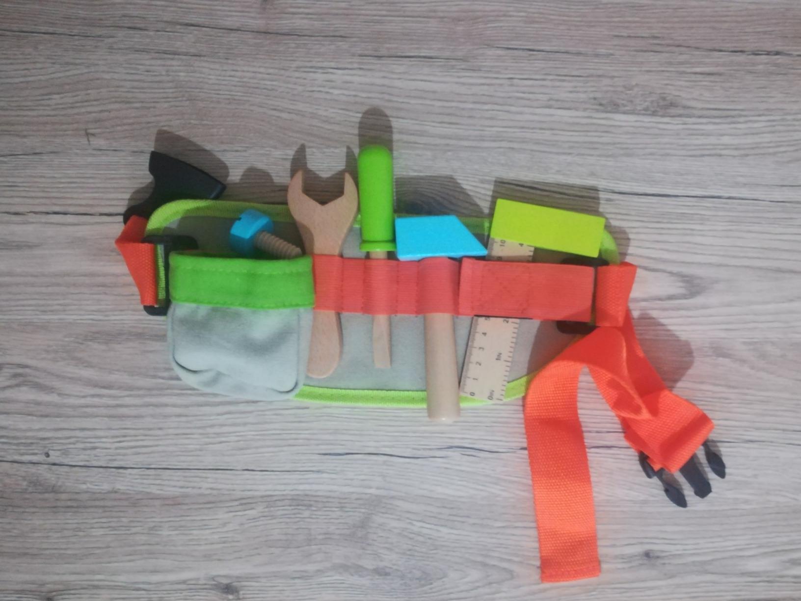smallfoot 4745 cintura porta attrezzi colorata legno
