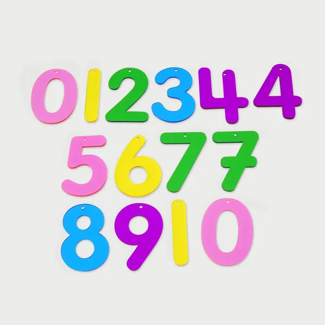 Tickit Rainbow Numbers numeri traslucidi 14 pezzi colorati