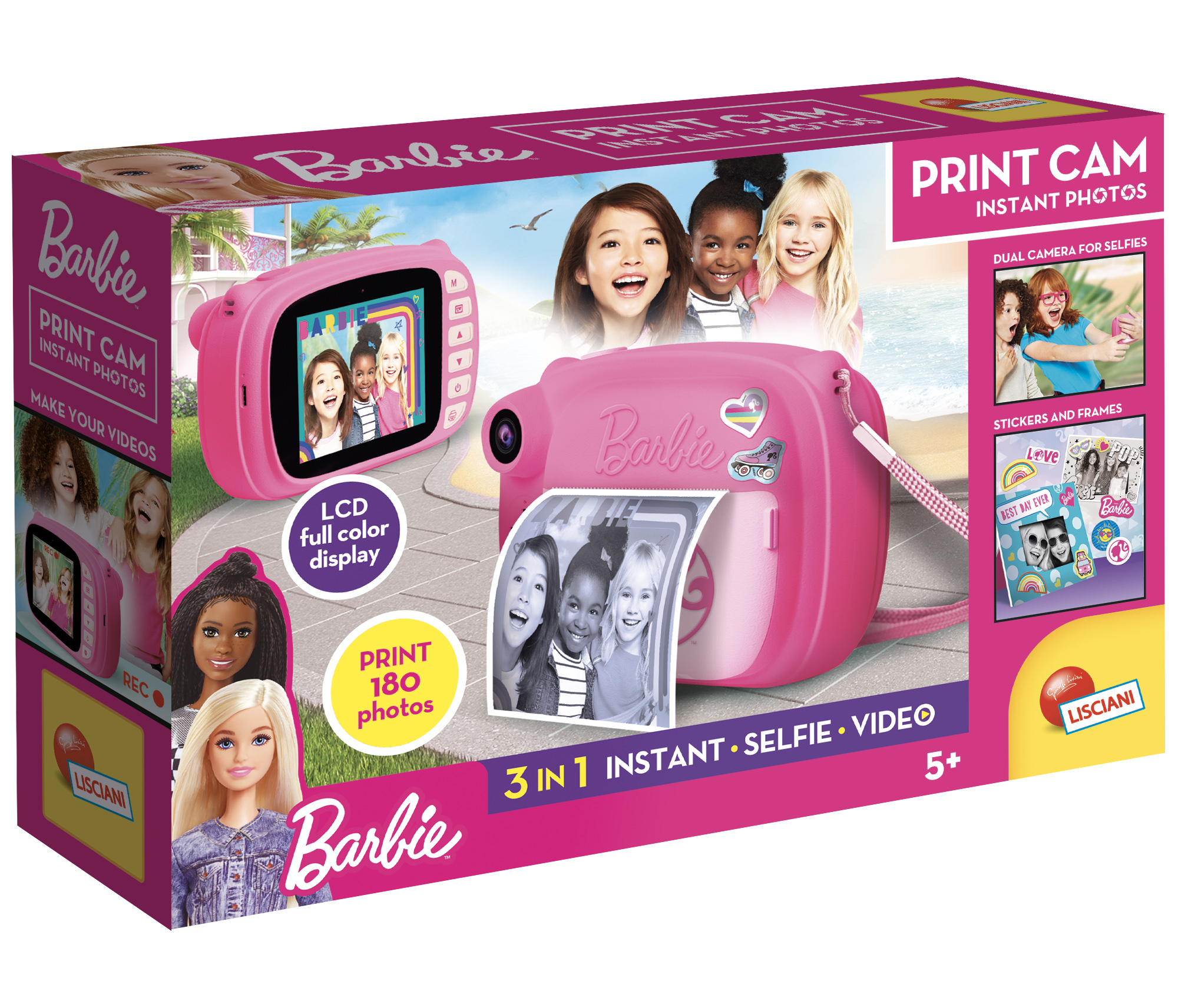 Lisciani Barbie Print Cam fotocamera istantanea bambina