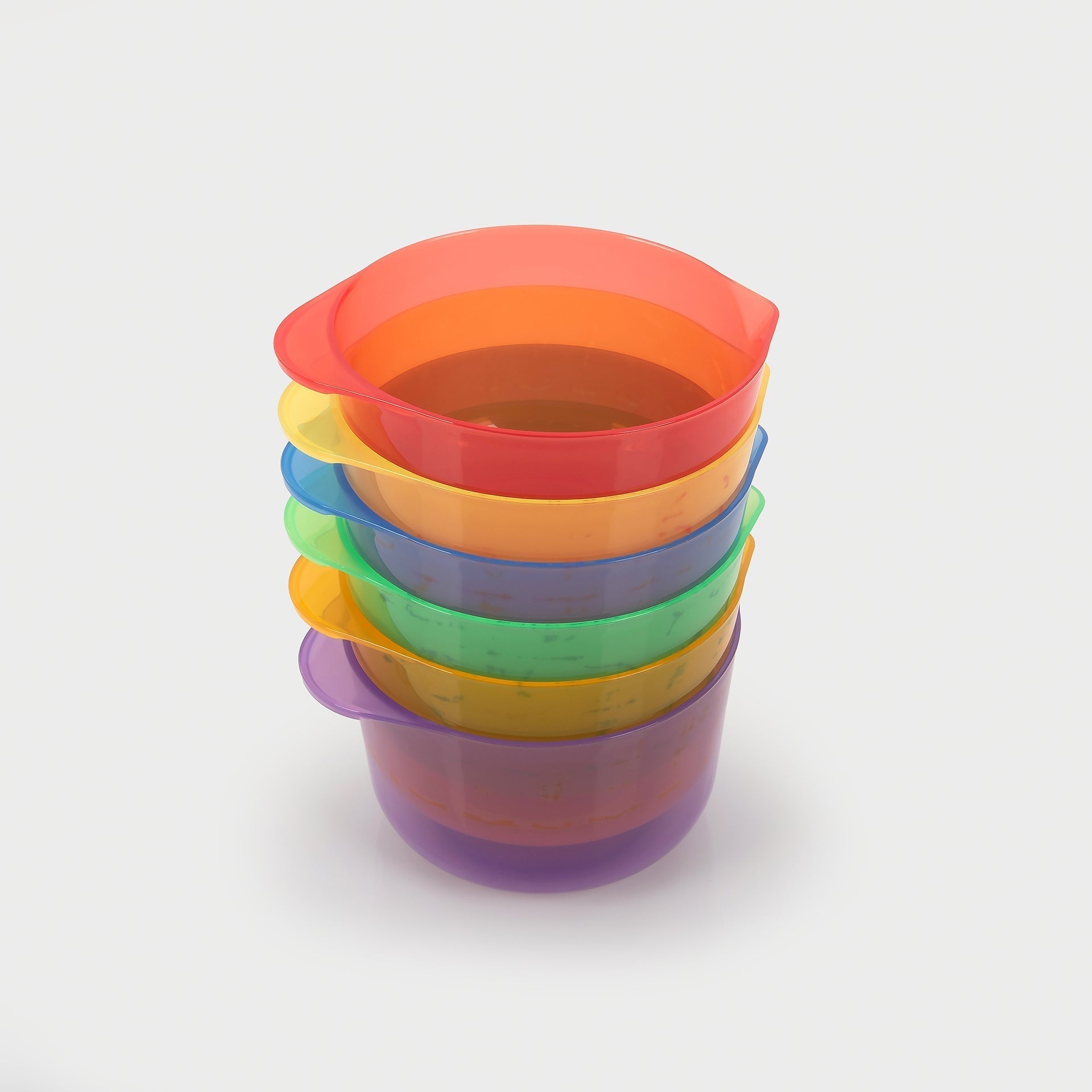 Tickit Translucent Colour Pouring Bowls ciotole 6 pezzi colori