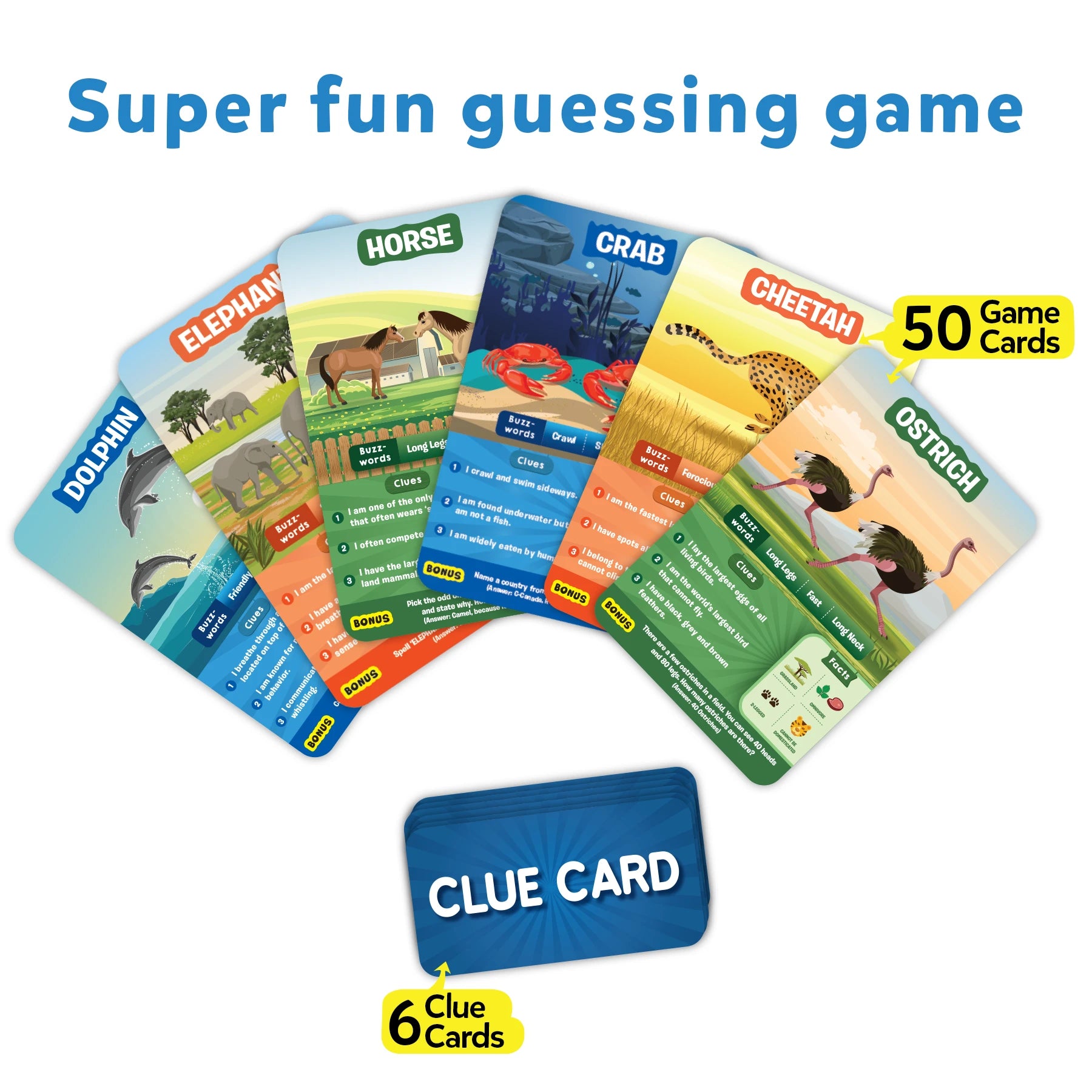 Skillmatics Guess in 10 World of Animals gioco carte animali 6+ anni