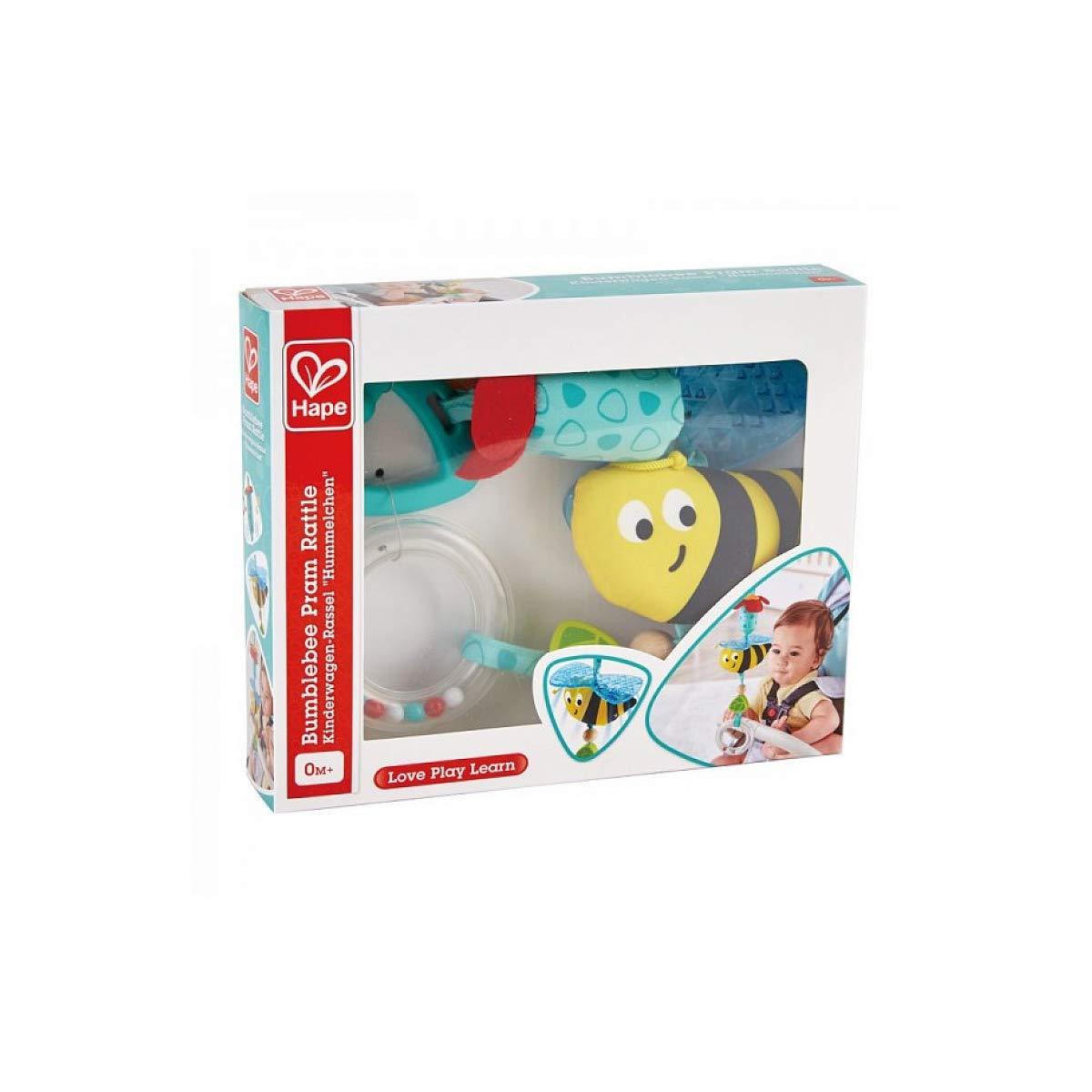 Hape E0022 Bumblebee sonaglio passeggino turchese neonati