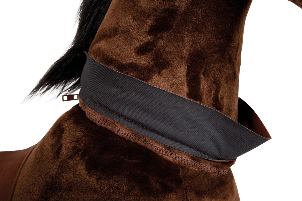 smallfoot 12462 cavallo cavalcabile in peluche marrone