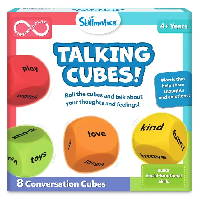 Skillmatics Chit Chat Cubes gioco dadi conversazione 4+ anni