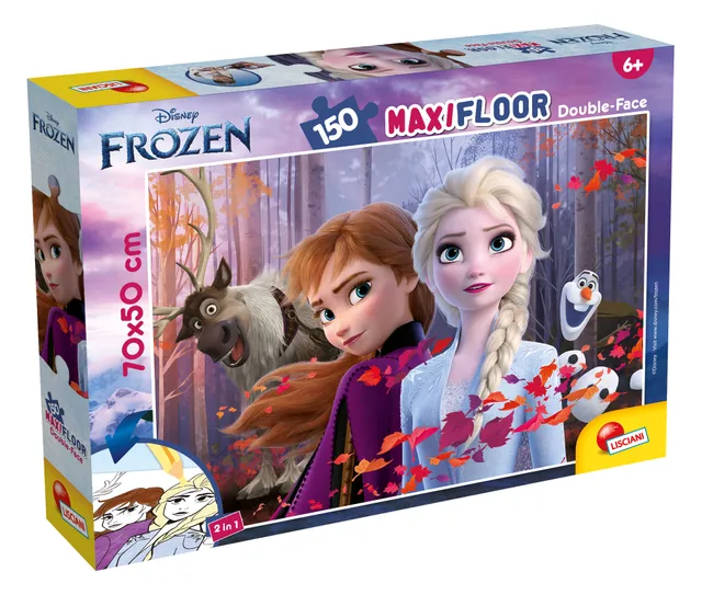 Lisciani Disney Maxi Floor 150 Frozen puzzle bambini double-face