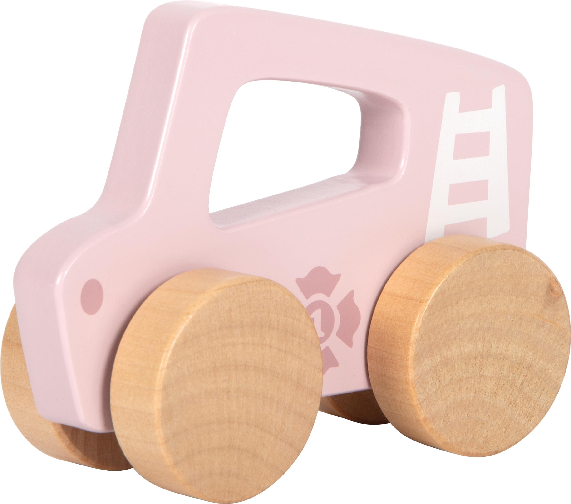 smallfoot 12709 automobilina legno rosa 2 in 1 6 mesi