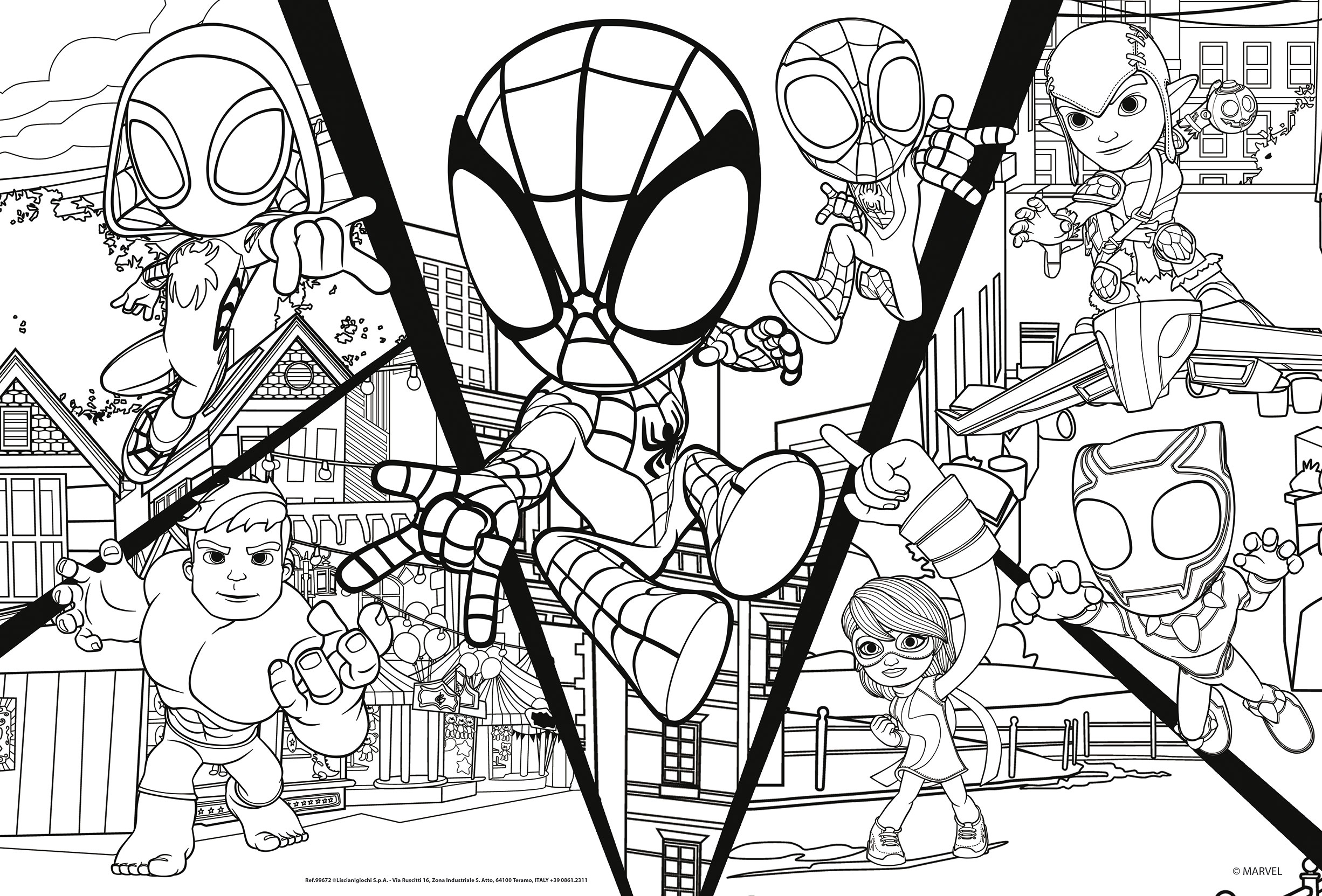 Lisciani Df Plus 24 Spidey puzzle bambini da colorare