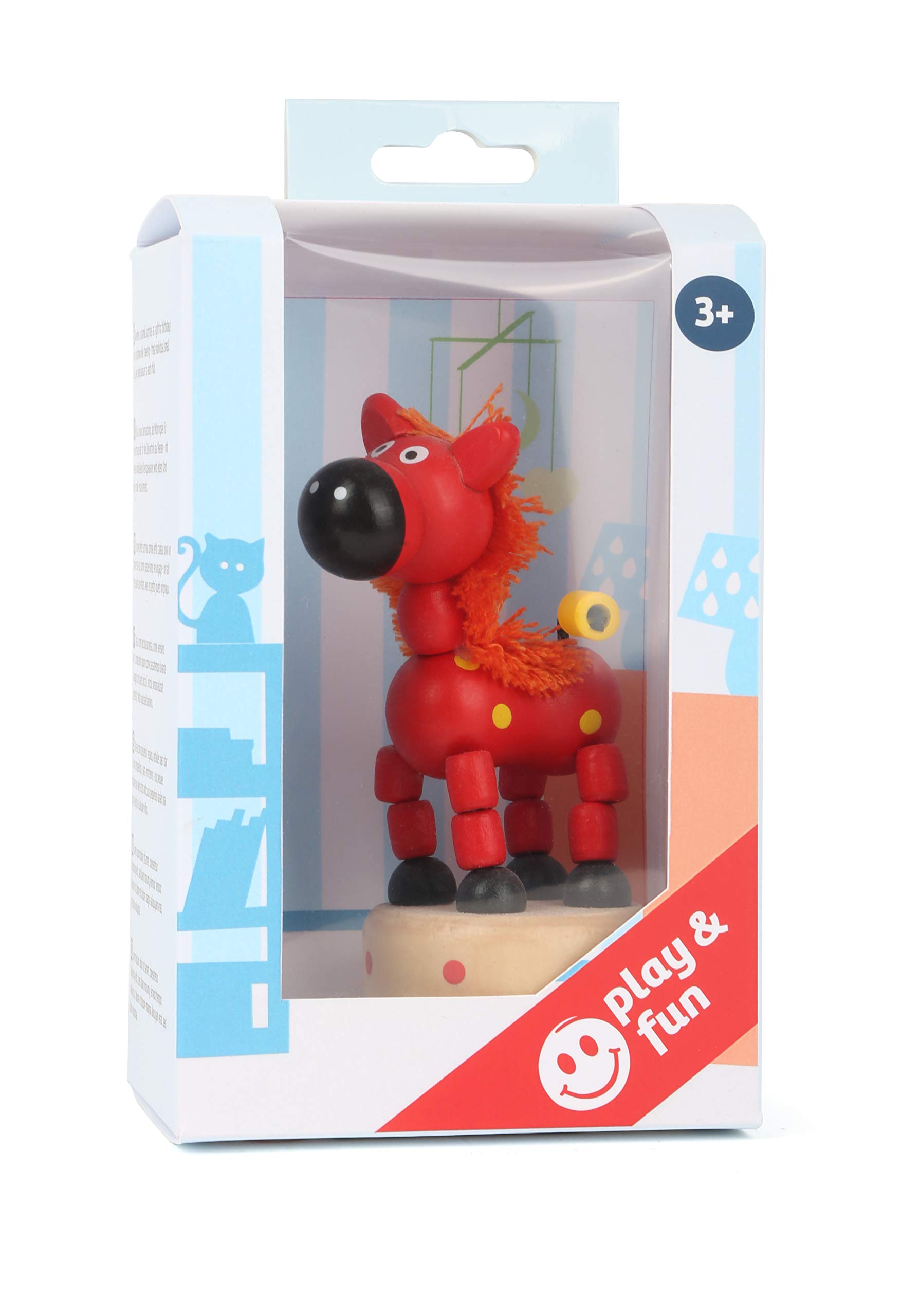 smallfoot 11155 cavallo animaletto a pressione legno