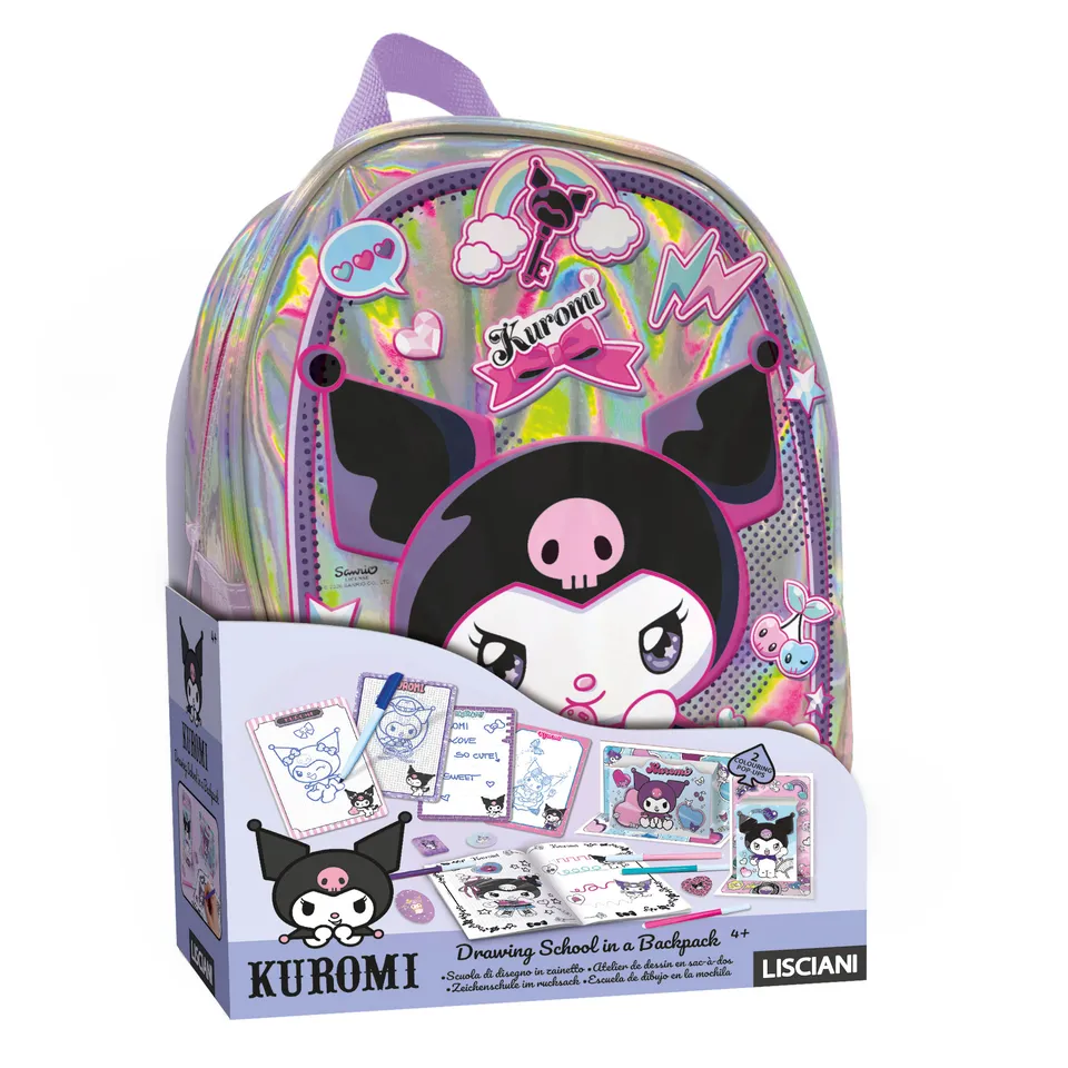 Lisciani Drawing School Kuromi Backpack zainetto creativo disegno