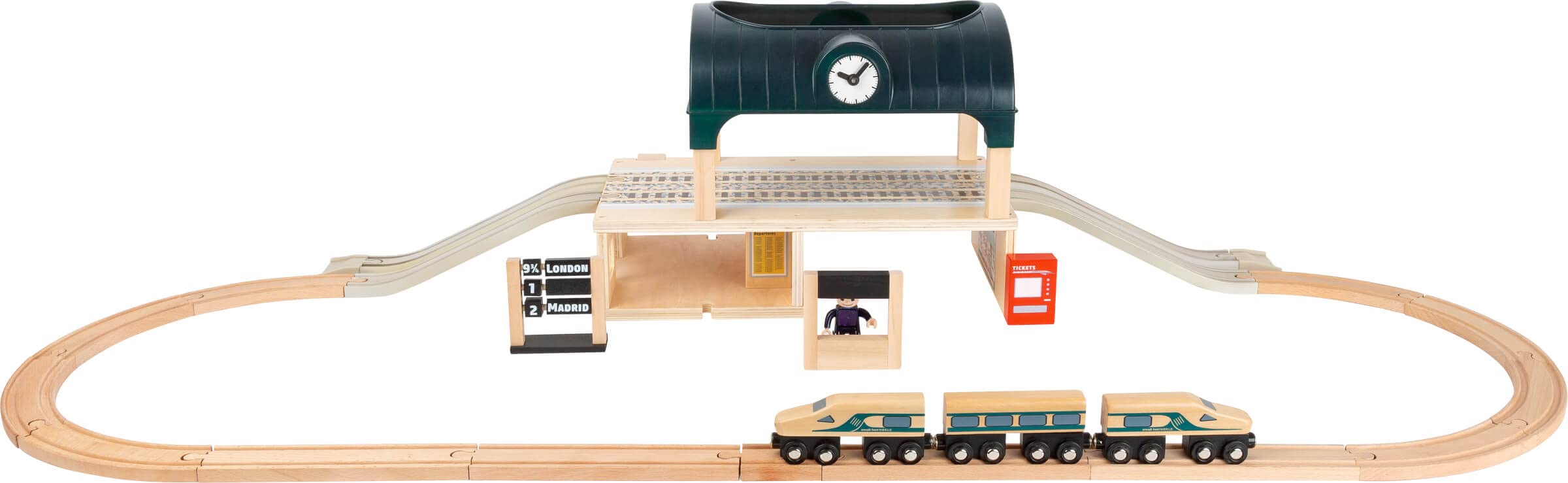 smallfoot 11235 Stazione treno legno 2 piani con accessori