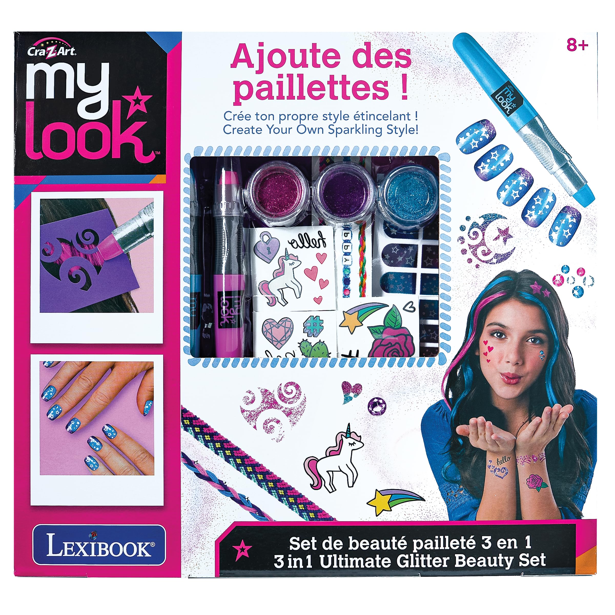 Lexibook CRSS18 set bellezza 3 in 1 blu rosa viola