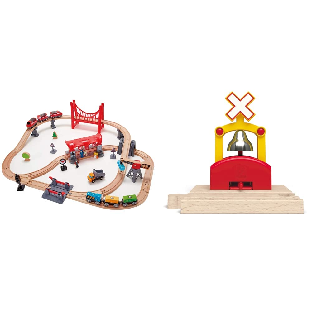 Hape Pista Città Trafficata Treno Legno 51 Pezzi 3 Anni