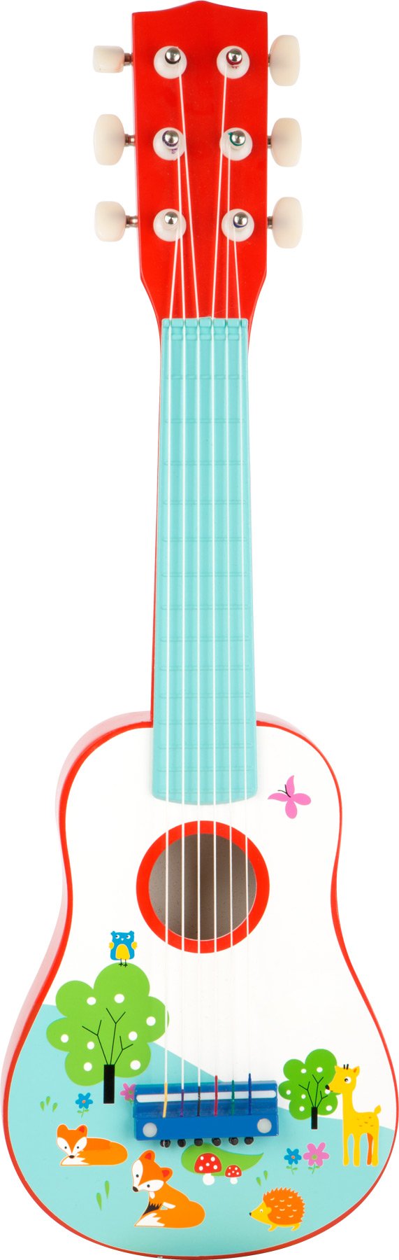 smallfoot 10725 Chitarra Volpacchiotto Legno 6 Corde 3 Anni