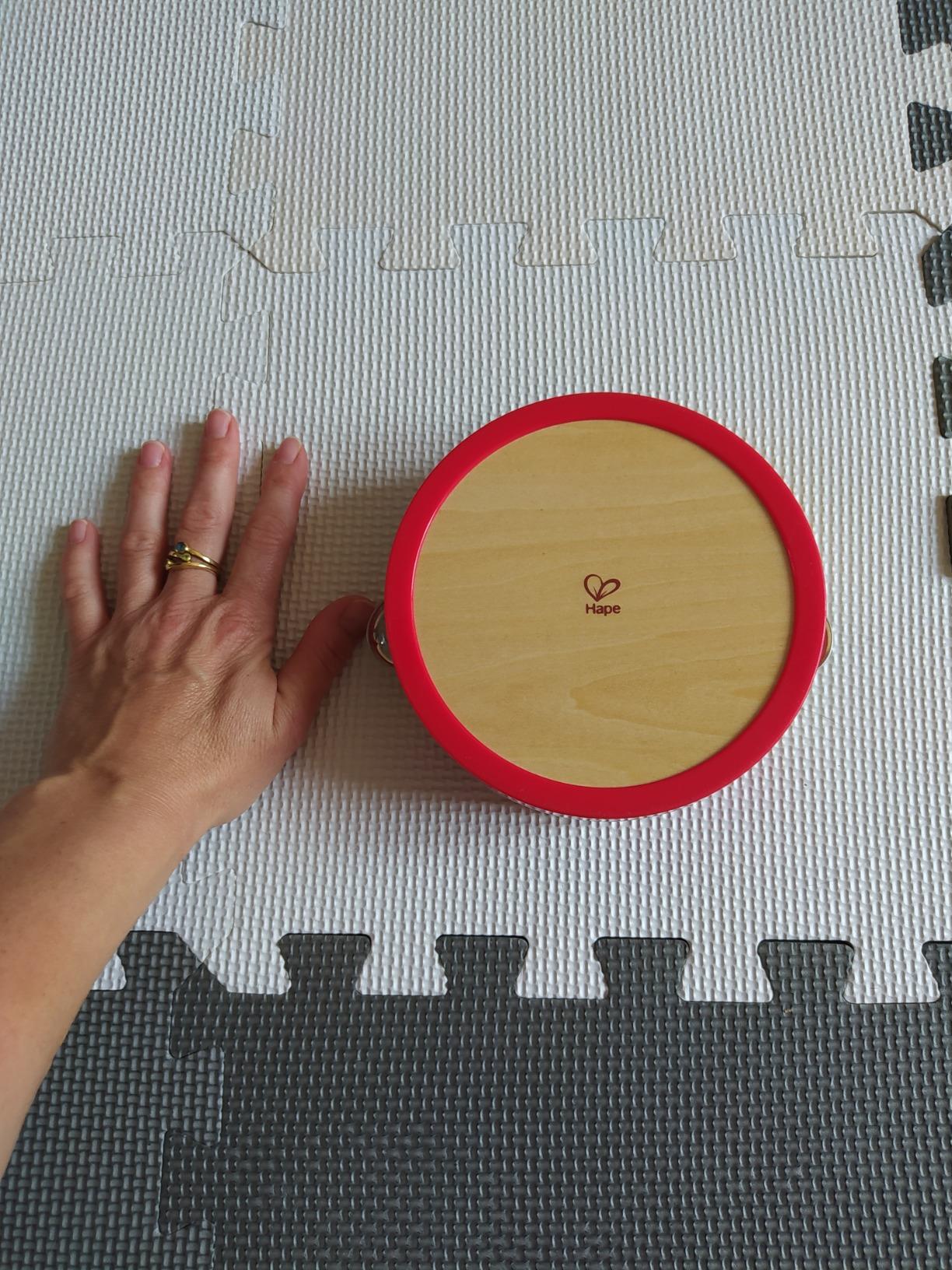 Hape Tamburello 2 in 1 Strumento Musicale Legno 12 Mesi
