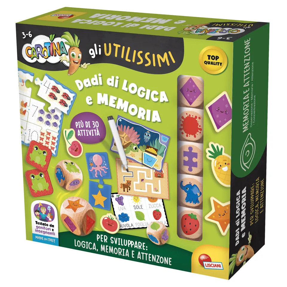 Lisciani Carotina Dadi Educativi logica e memoria gioco