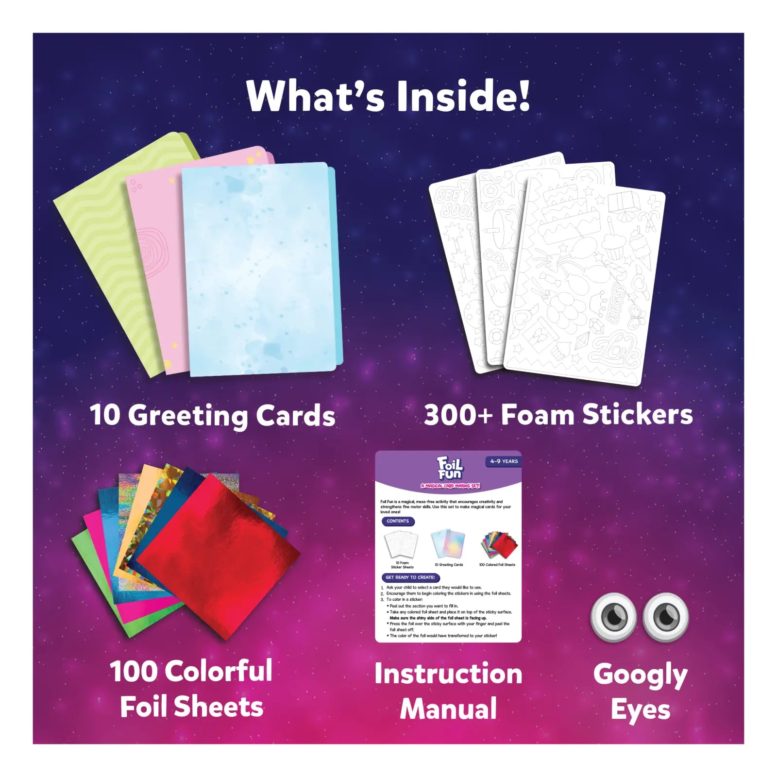 Skillmatics Foil Fun Card Making kit biglietti 4-9 anni