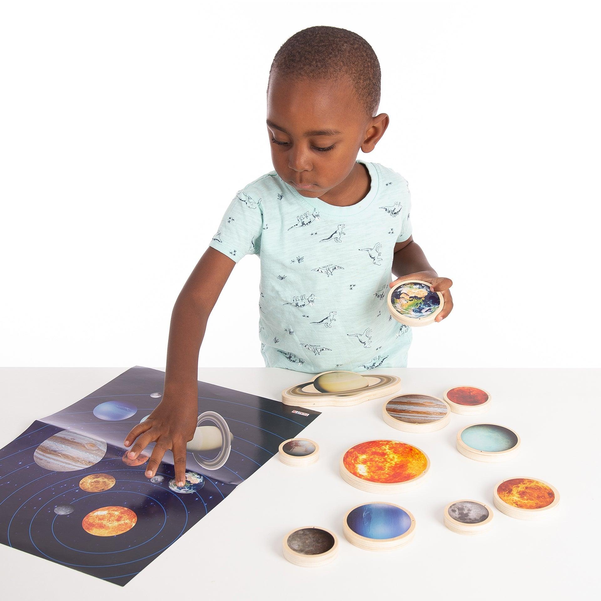 Tickit Wooden Solar System Discs dischi legno sistema solare 11 pezzi