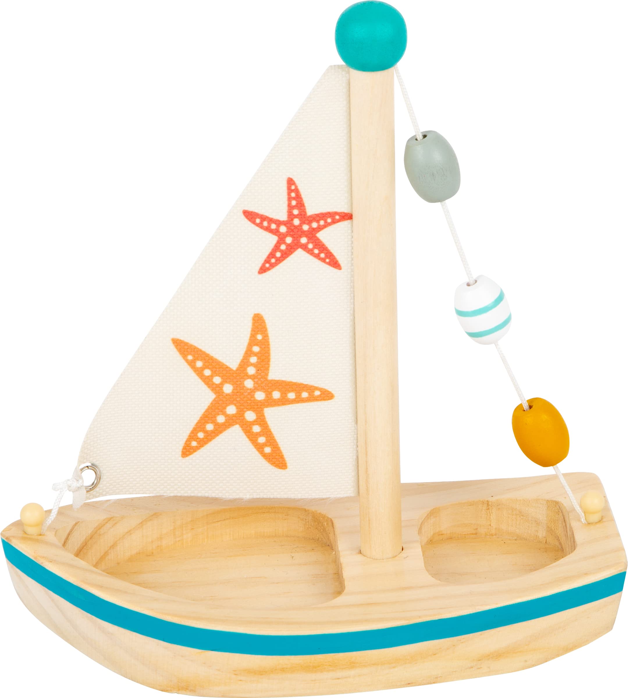 smallfoot barca a vela giocattolo bagno legno stella marina