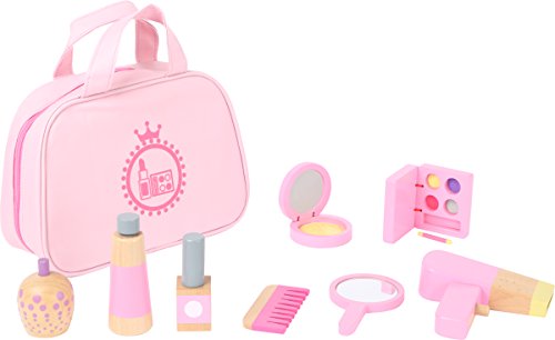 smallfoot 10607 borsa trucco legno rosa