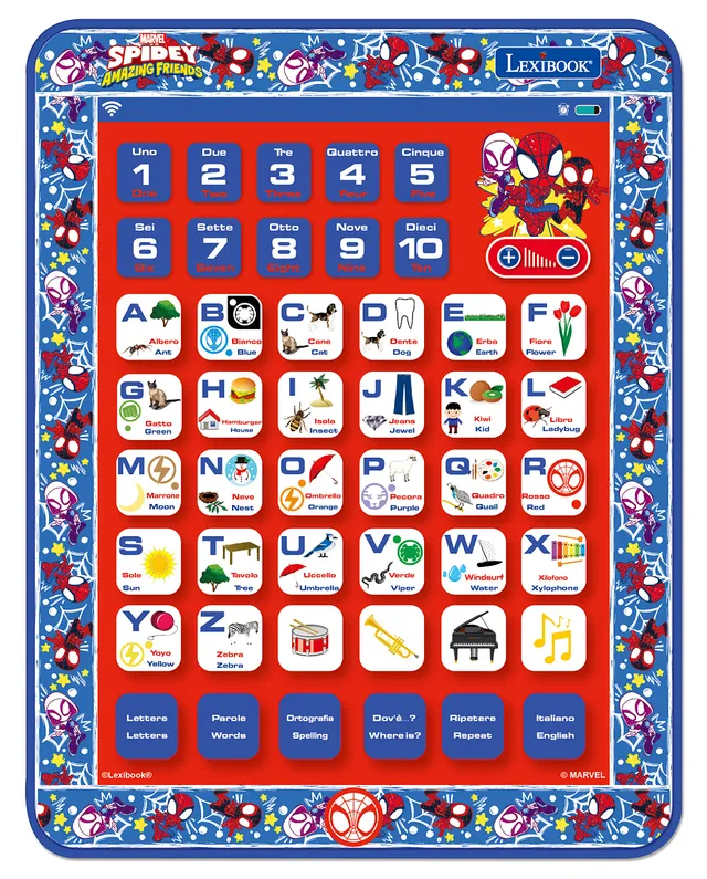 Lexibook Spidey JCPAD002SPi5 tavoletta didattica bilingue