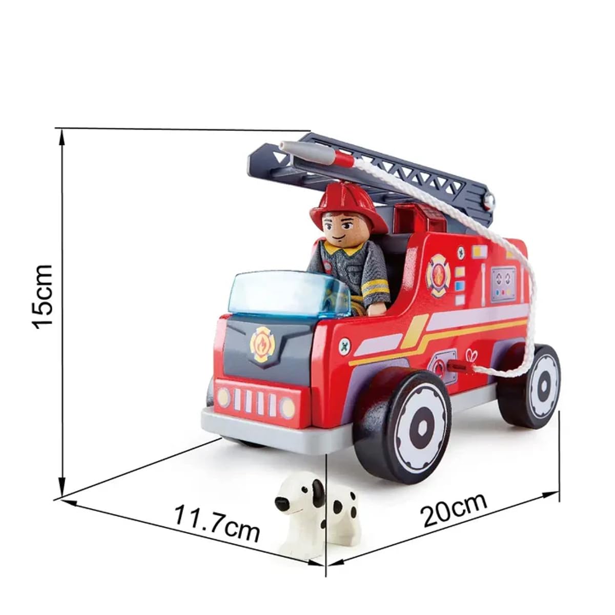 Hape Set Vigile del Fuoco camion pompieri con cagnolino