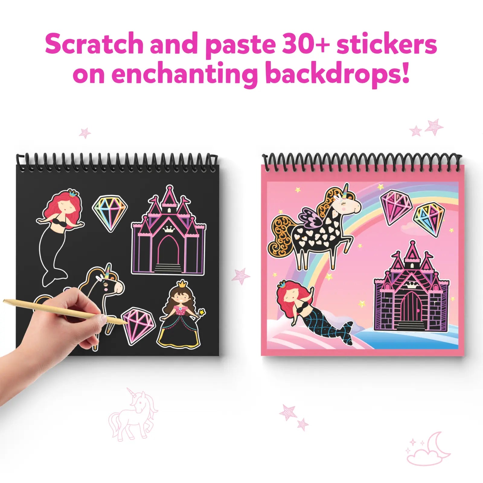 Skillmatics Magical Unicorns Princesses gratta disegna 3+