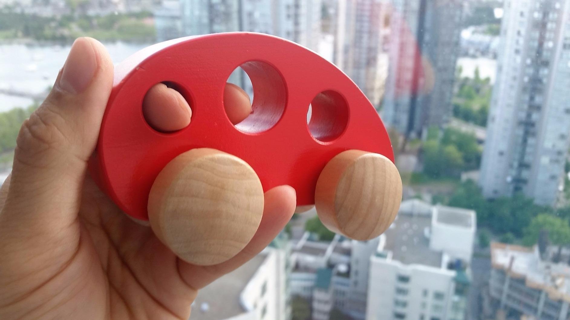 Hape E0052 Mini Furgone Auto Legno Rosso