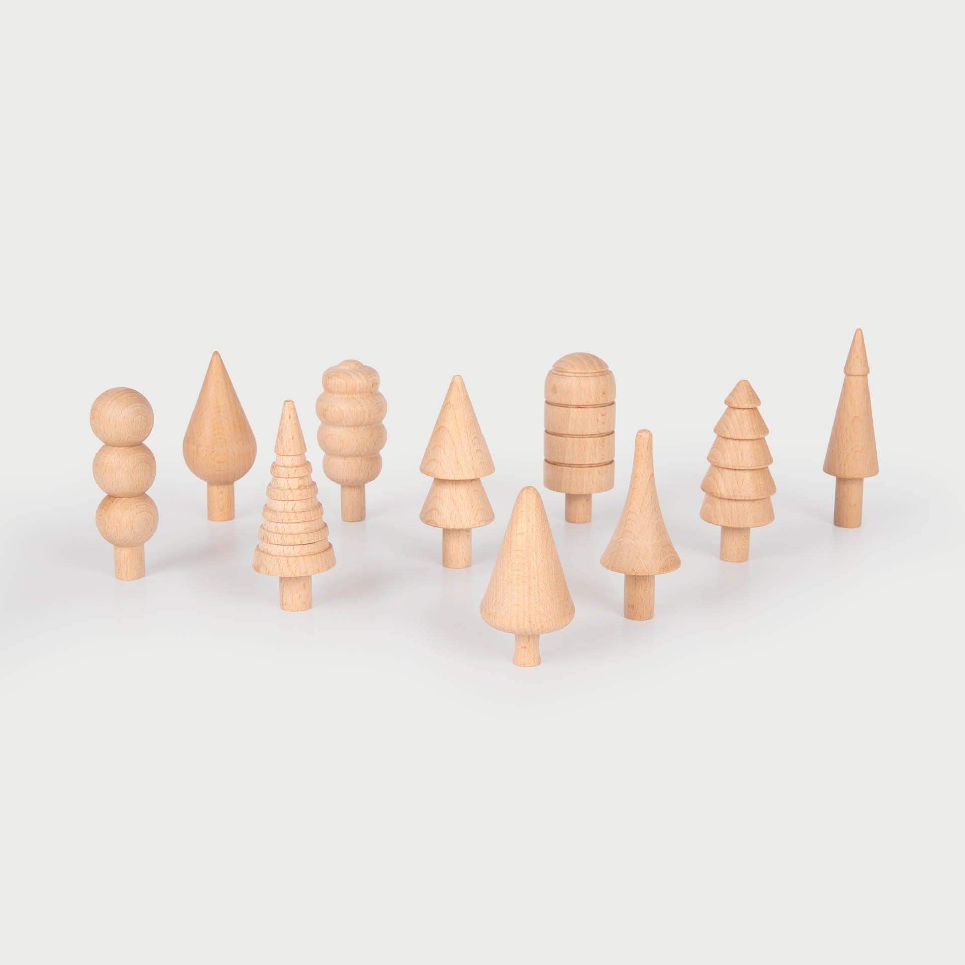 Tickit Woodland alberi legno 10 pezzi faggio